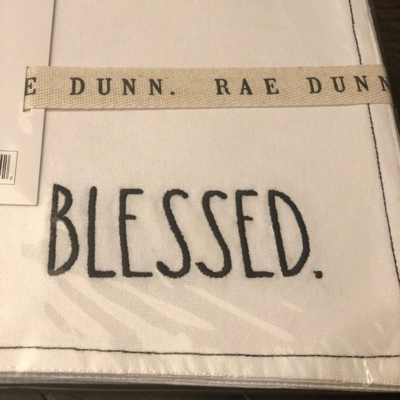 CLEARANCE❗️Rae Dunn BLESSED. Placemats Set of 4 - Picture 2 of 4